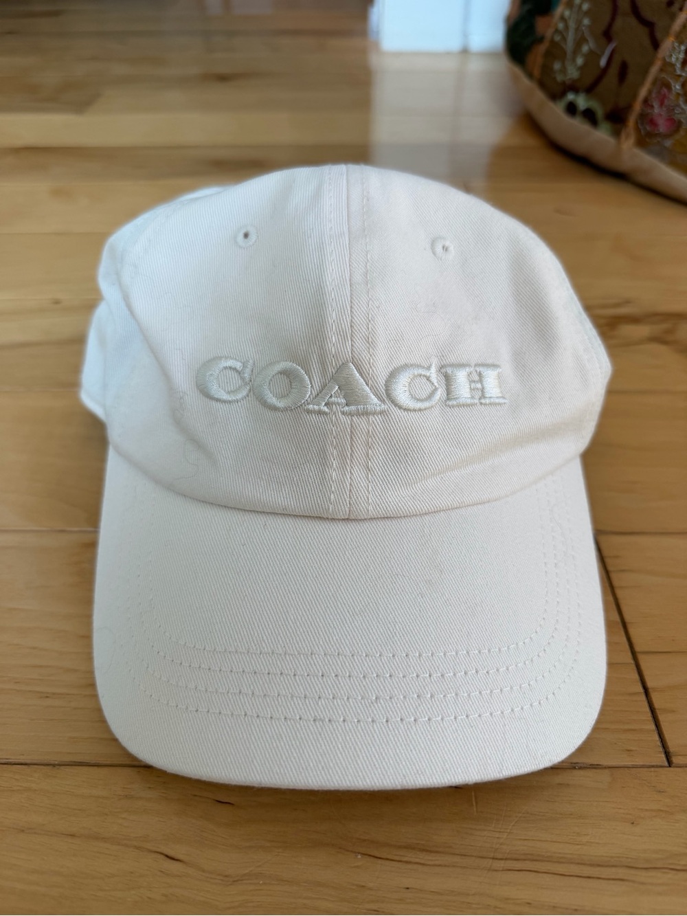Coach cream baseball cap